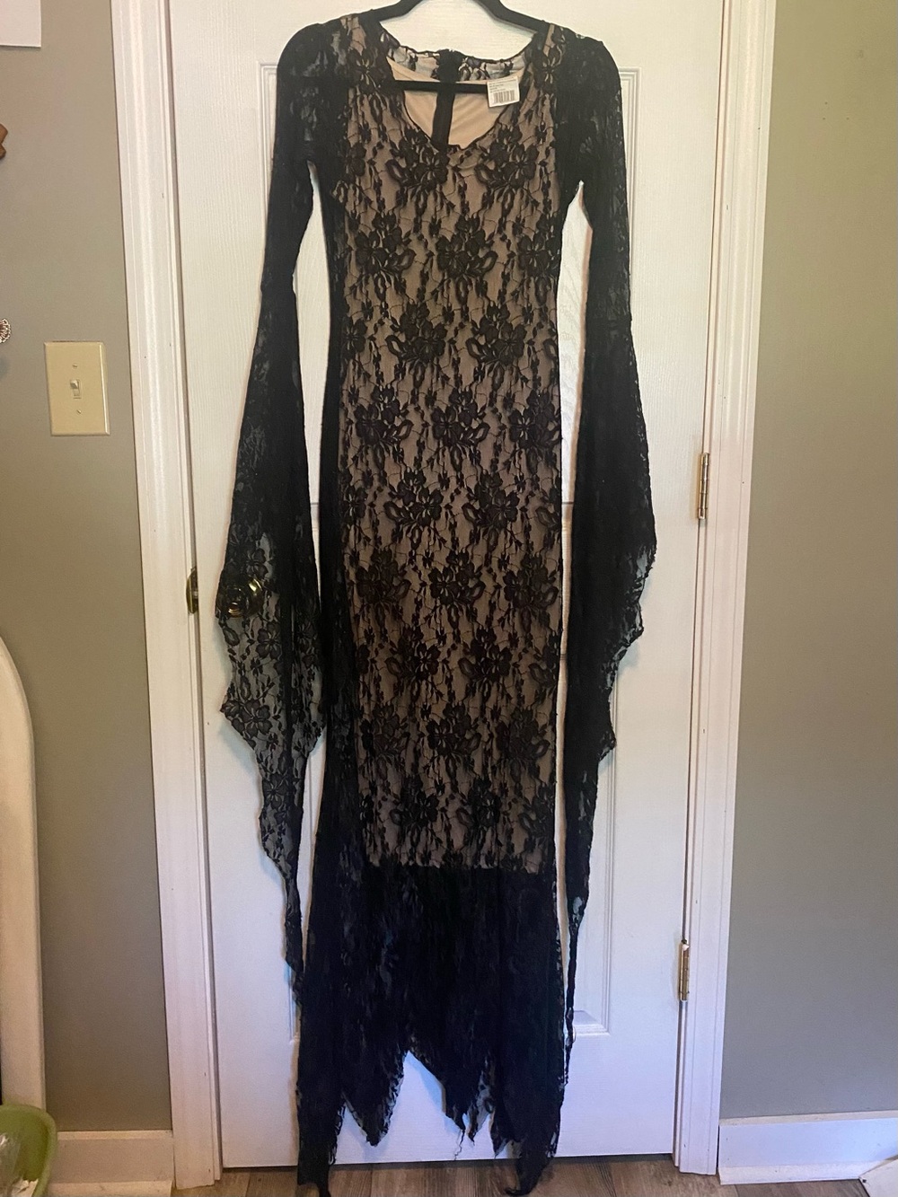 Floral Lace Maxi Dress in Black & Brown - Picture 2 of 7